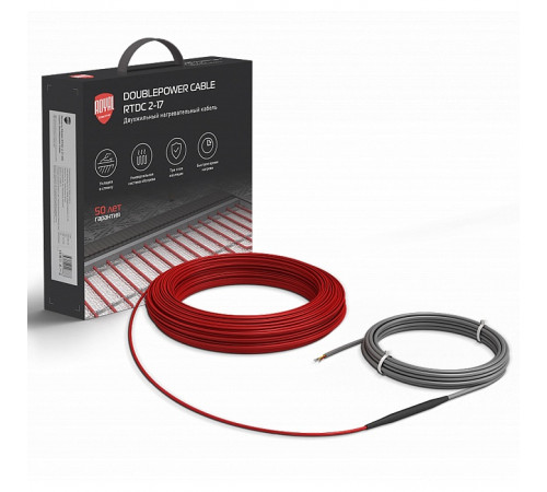 Кабель нагревательный Royal Thermo RTDC 2-17-1000 с терморегулятором RTO-16