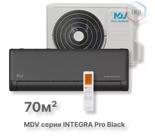Инверторная сплит-система MDV серия INTEGRA Pro Black серия INTEGRA Pro Black MDSBI-24HRFN8/MDOAI-24HFN8 Инверторная сплит-система MDV серия INTEGRA Pro Black серия INTEGRA Pro Black MDSBI-24HRFN8/MDOAI-24HFN8
